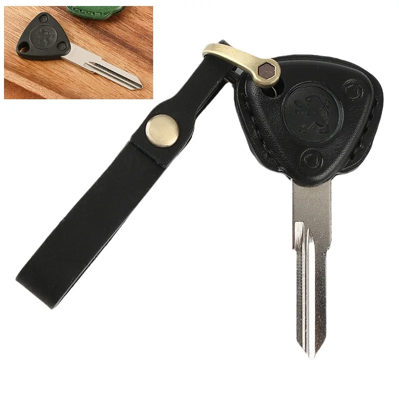 Genuine Leather Key Case cover For Peugeot Django 150 Motor Motorcycle KeyRing key cover accessory