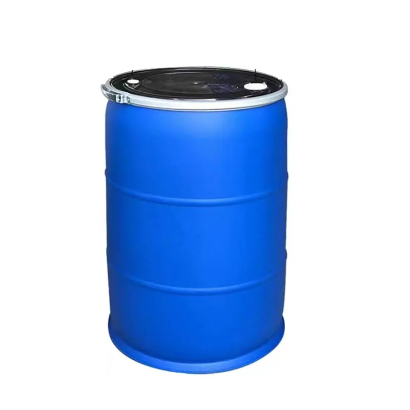Оптовая продажа HDPE 200 л пластиковые бочковые барабаны с открытым верхом 55 галлонов барабан плотной головкой синий пластиковый