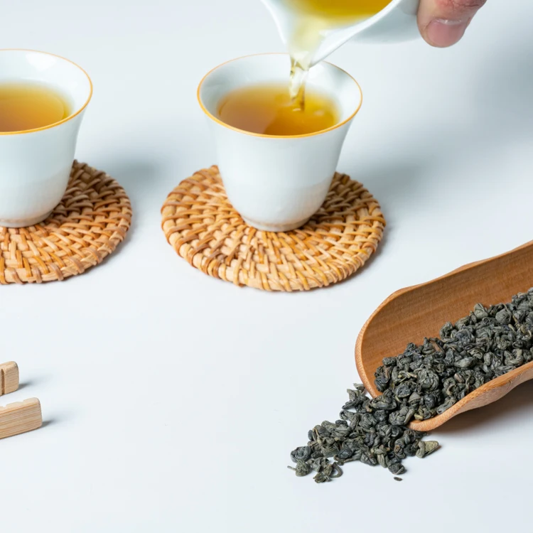 EU Standard Half Gunpowder No.2 High Mountain Green Tea Factory Direct Loose Leaf Chinese Origin Slimming Tea Bag Box Bulk Cup