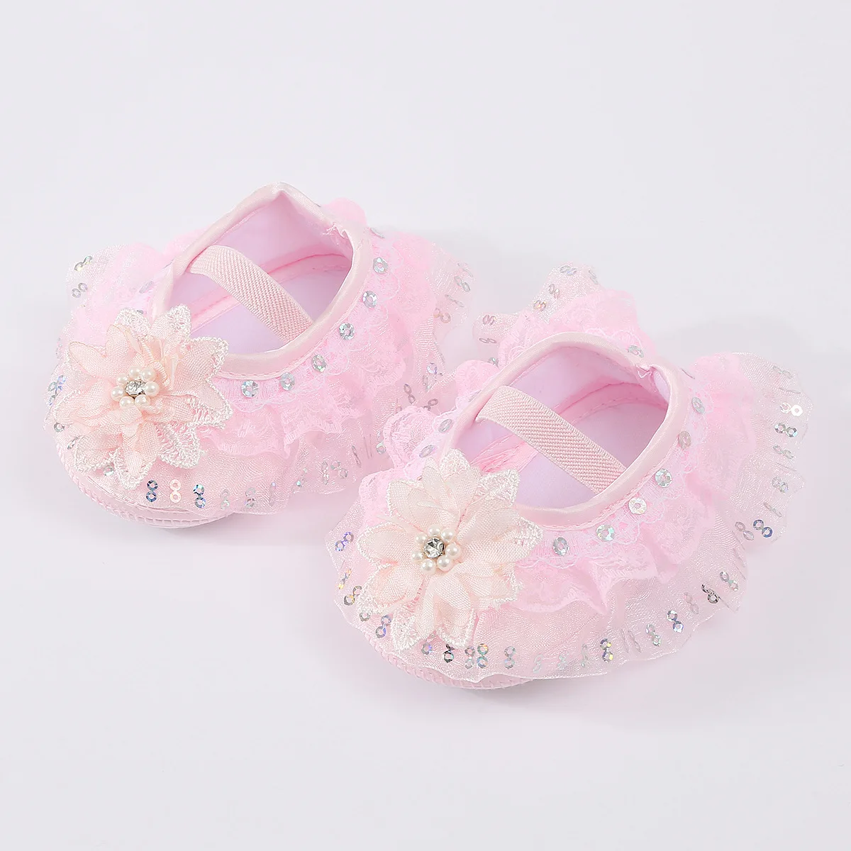 Новинка стильная детская обувь с повязкой на голову полный месяц один год платьем для волос короной аксессуары мягкая подошва малышей