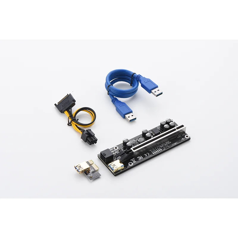 12 Pro PCI-E 1X до 16X светодиодная подсветка для видеокарты с кабелем USB 3 0