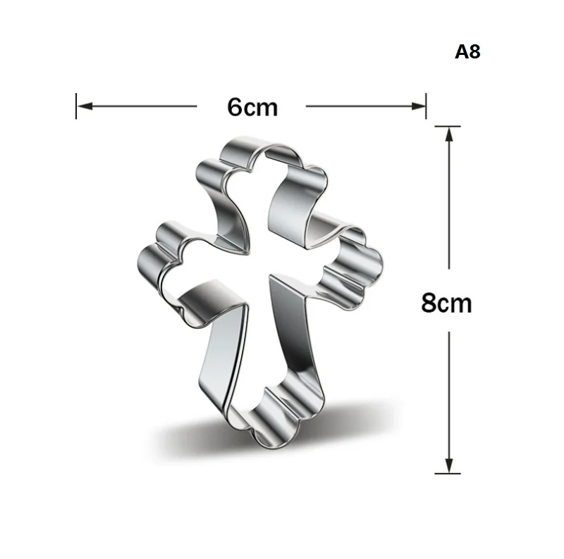 Easter series stainless steel holy cross cookie cutter cake biscuit mold
