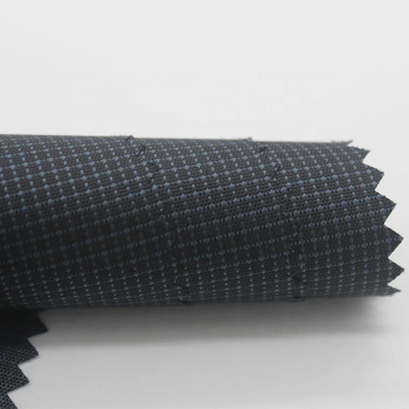 special design Tiny check PU coated 300D Cationic melange 1 mm Ripstop polyester oxford waist bag fabric