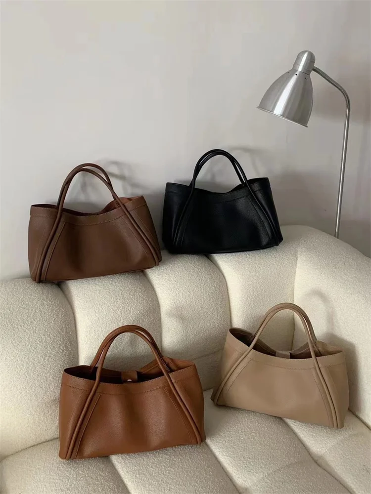 2023 2024 Autumn and winter large capacity tote handbag Korean style soft PU leather crossbody shoulder bags