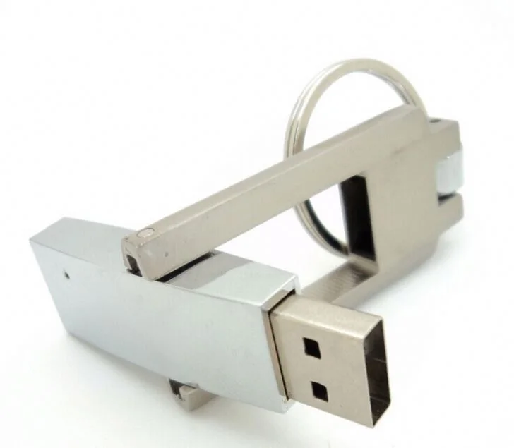 
2020 hottest Wholesale 1GB 2GB 4GB 8GB metal keychain USB Flash Drives 2020 Factory direct flip metal 64gb U disk 