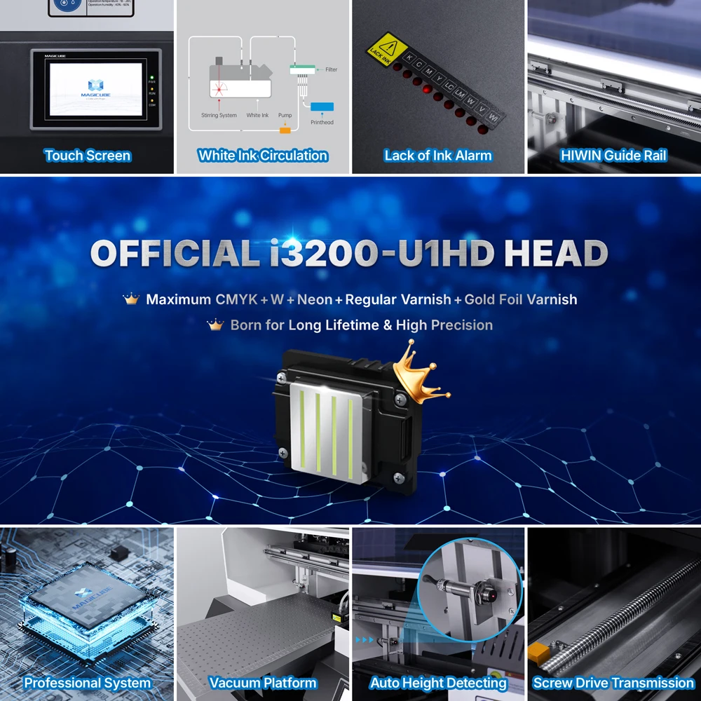 Multifunction Small 30*50cm/ 42*60cm A2 A3 size 2 in 1 metal glass wood acrylic phone case pvc board uv dtf sticker printer