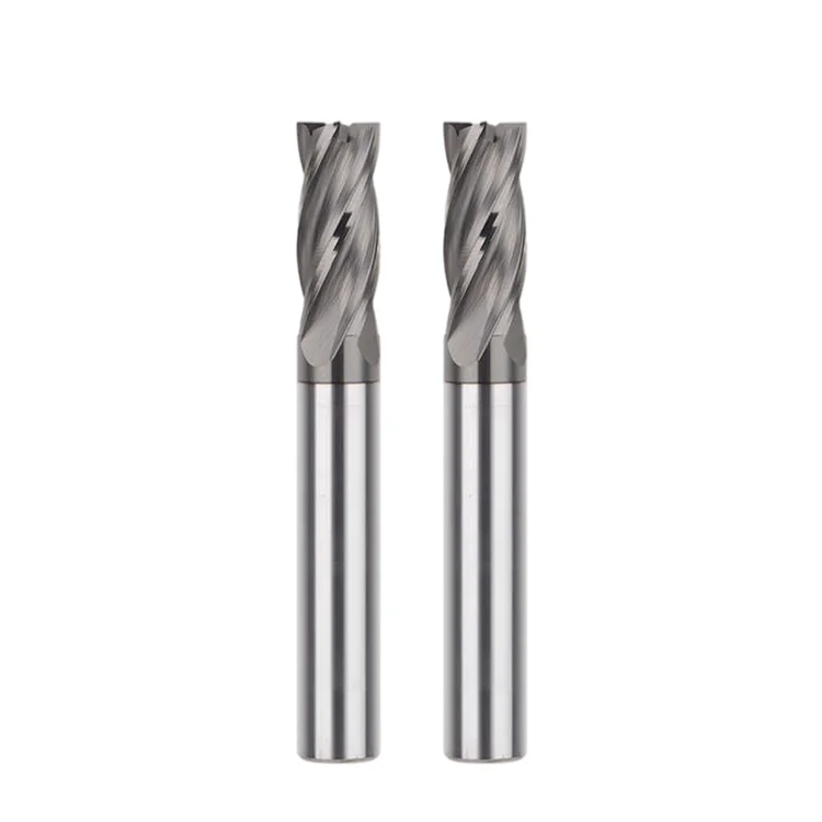 carbide CVD Graphite endmill diamond coating  milling cutter for Graphite carbon Fiber ceramic 6mm 12mm Graphite flat end mill