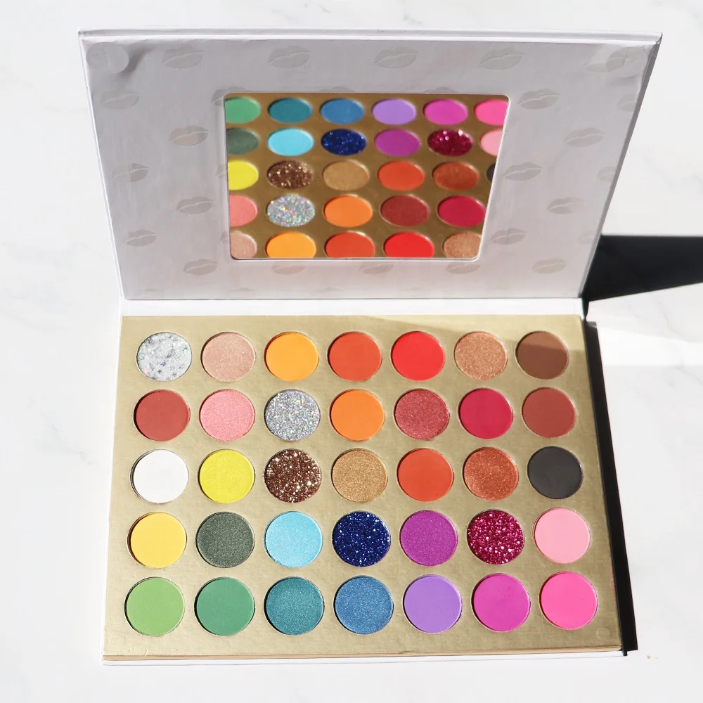 New Design Puerto Rico Paleta Sombras De ojos Eyeshadow Palette Private Label 35 Color Eyeshadow Pallet