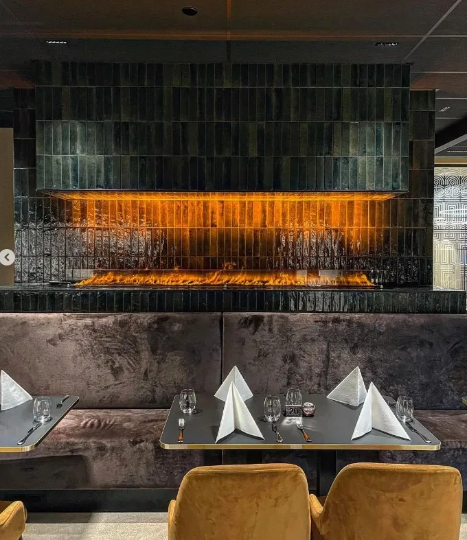 Interior decorative steam fireplace no heater embedded water electric fireplace App control living room indoor use humidifier