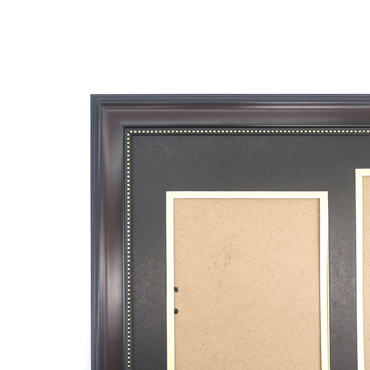 Eco-friendly Customized 5x7 A4 7x9 Gold Bead Graduation Diploma Photo Picture Frame with Double Matting for Graduation Gifts