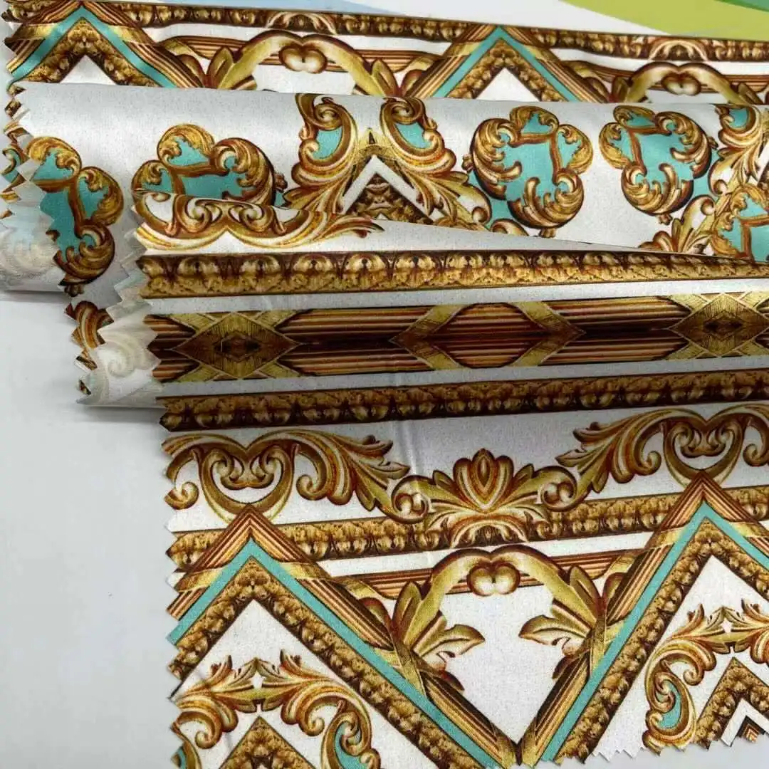 super soft silk print 50D stretch satin fabric for women pajamas