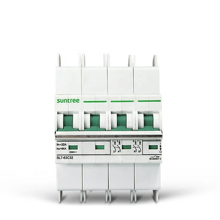 SL7-63 DC мини выключатель без поляризации 1000 в 1200 в 10A-63A 4P MCB CE TUV SAA