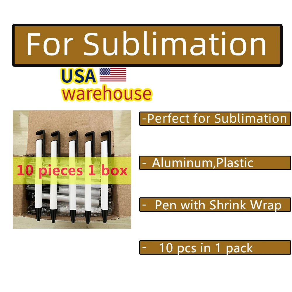 Sublimation Ink Pens usa warehouse Free shipping And Mobile Phone Stand Full Printing Ballpoint Sublimation Pens