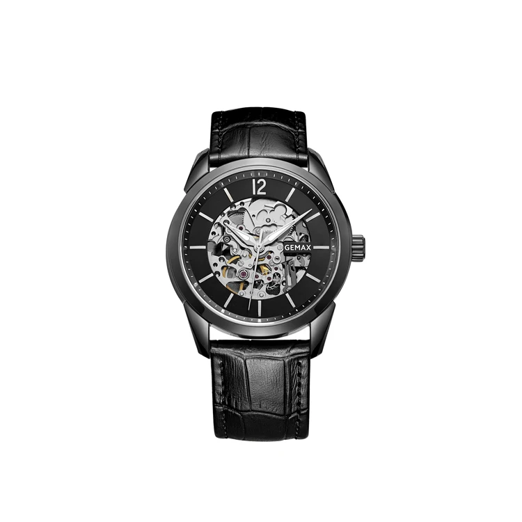 Fashion Leather Watches  Men Automatic Mechanical Casual Watches Sapphire crystal glass MIYOTA movement watch