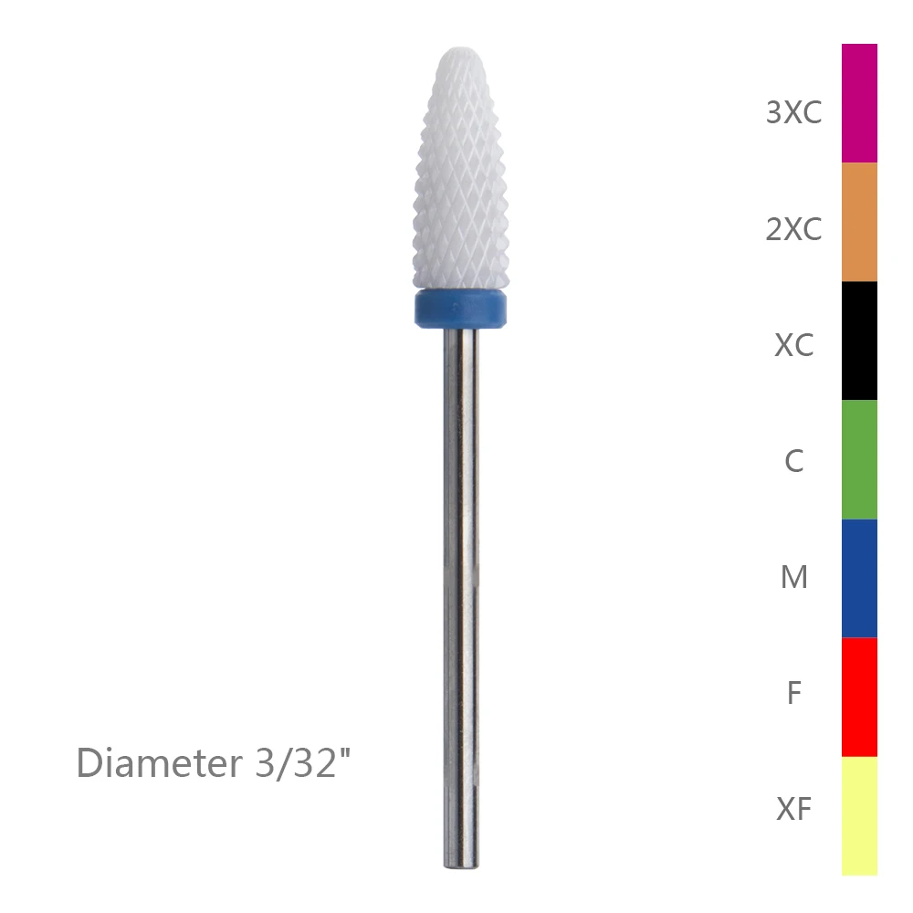 Professional E-File Carbide Nail Bits Tornado Large Barrel Safety Nail Drill Bit Set for Acrylic Cuticle Removing