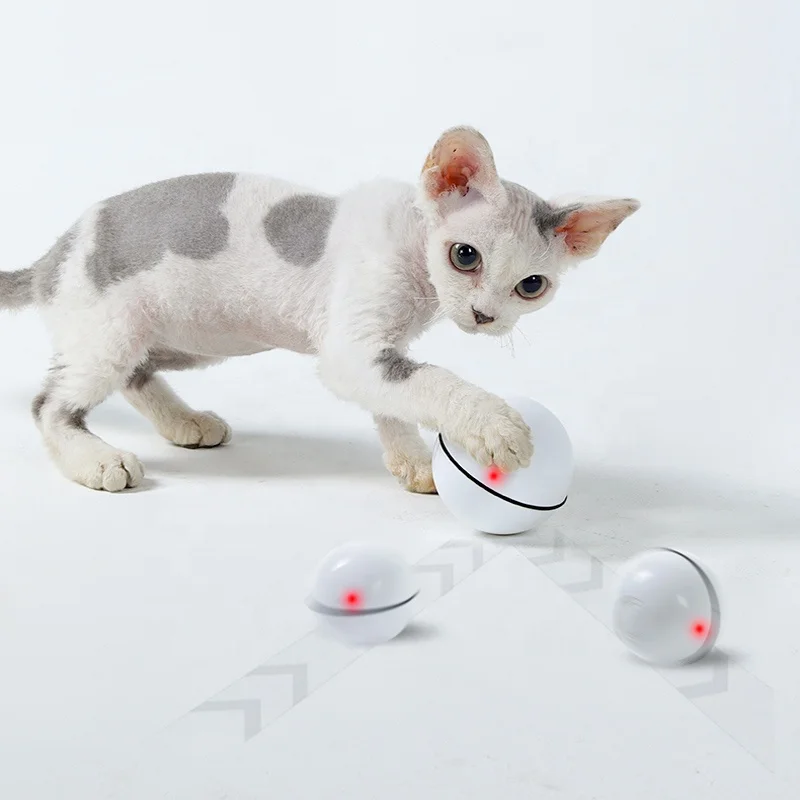 
 Kimpets Смарт игрушки для домашних животных USB зарядка Автоматическая прокатка Электрический Кот игрушка мяч со светом  