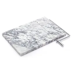 Wholesale Custom Eco-Friendly Marble Cheese  Cutting Chopping  Board with Slicer