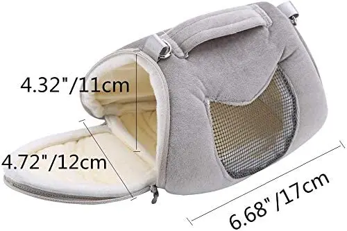 
High Quality Portable Hamster Cage Travel Shoulder Handbag Breathable Pet Carrier Bag 
