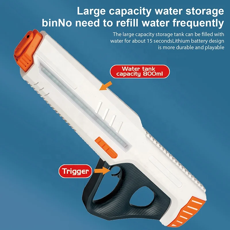 2024 Outdoor Shooting Electric Water Gun With Water Absorption Flashing In The Dark Automatic Water Guns