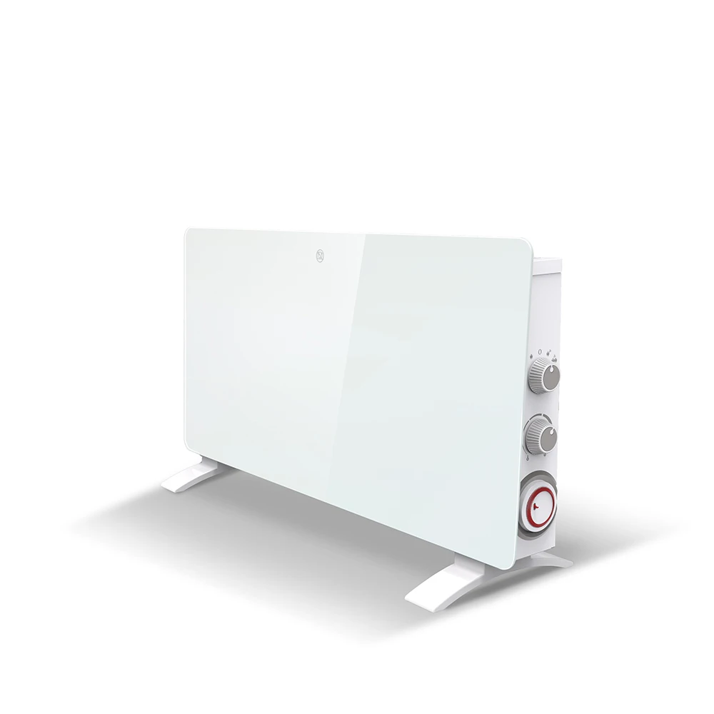2000W Floor Standing  or Wall Mounted Office Home House Room Electric Convector Heater Glass Panel Heater