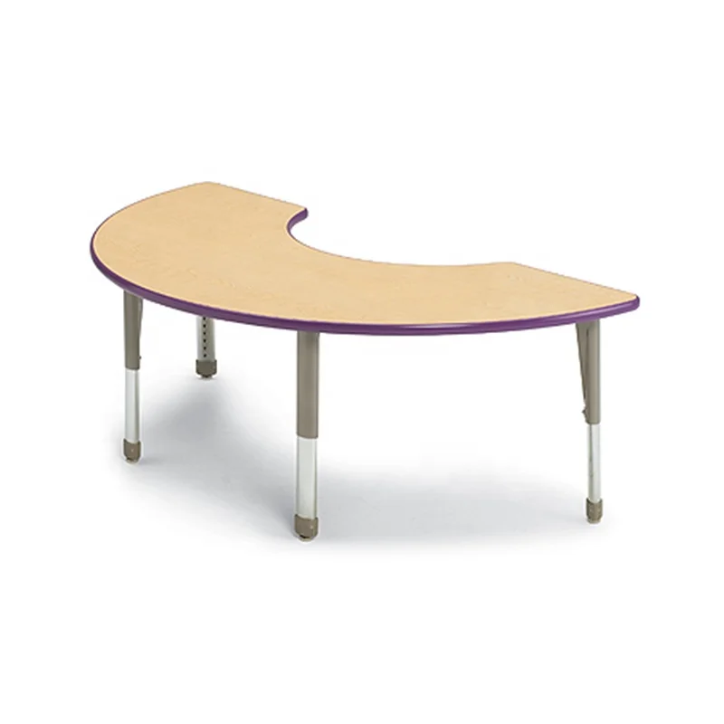 12 Seater Mobile MDF Core Folding School Canteen Table And Chair For Cafeteria with HPL Surface