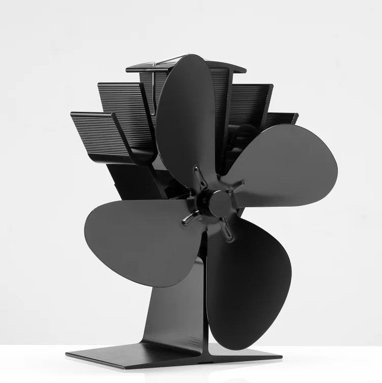 Liank Winter Indoor Home Heater Gas Pellet Stove Exhaust Top Fan Heat Powered 4 Blades Silent Ecofan Wood Fireplace Parts