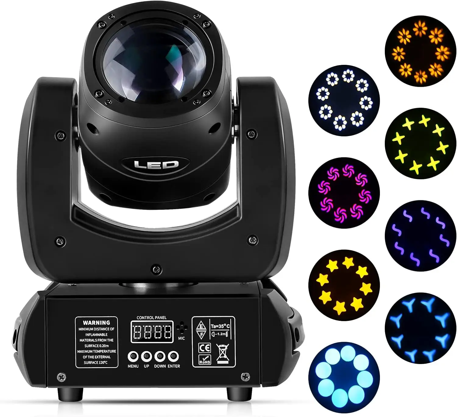 Factory 100W LED Moving Head Light RGB 3IN1 with DMX Control Sound Activated for  Led Dj Stage Light Disco Bar Club Party Light