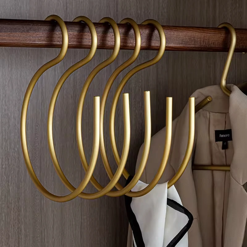 S Wholesale Fashion Metal Alloy Tie Towel Storage Rack Non-slip Round Ring Holder Hijab Accessories Muslim Hijab Scarf Hanger