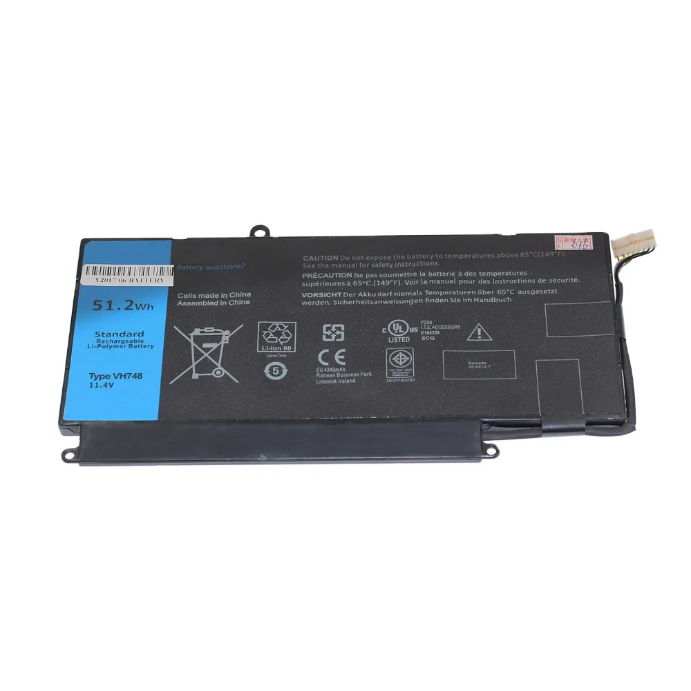 VH748 52WH 11.1V replacement laptop battery for dell Vostro 5460 5470 5560 Series Notebook