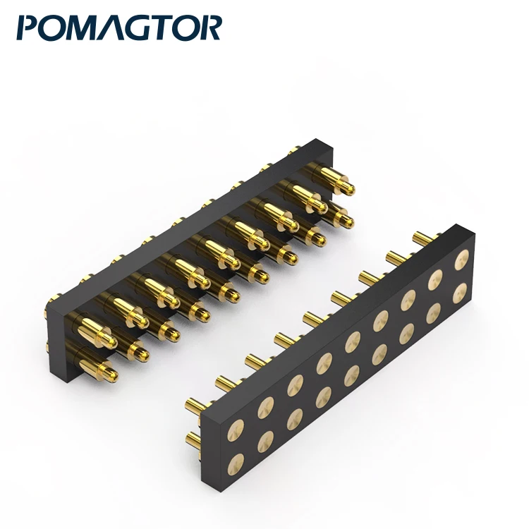 Pomagtor New Designed 18 Pin Brass Male Female High Class Precision Pogo Pin Connector