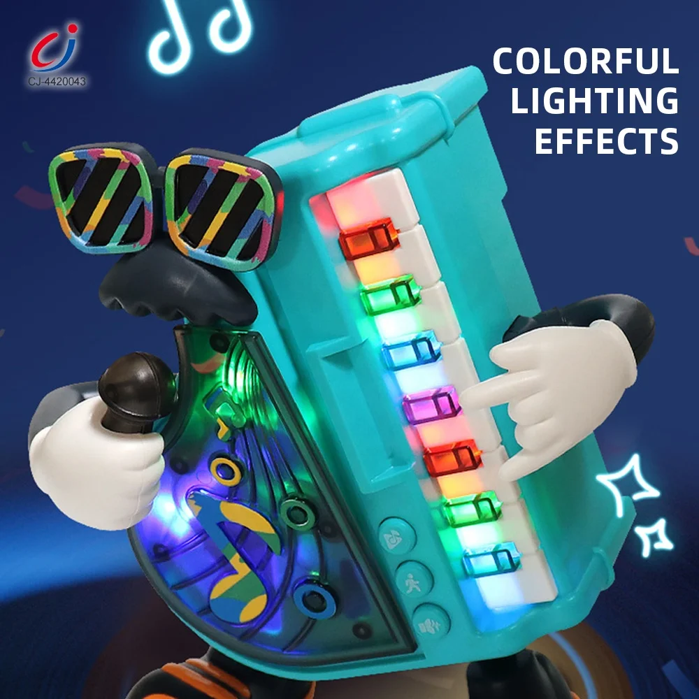 Chengji multi-function electric organ piano keyboard cartoon dancing music box montessori instrument toys