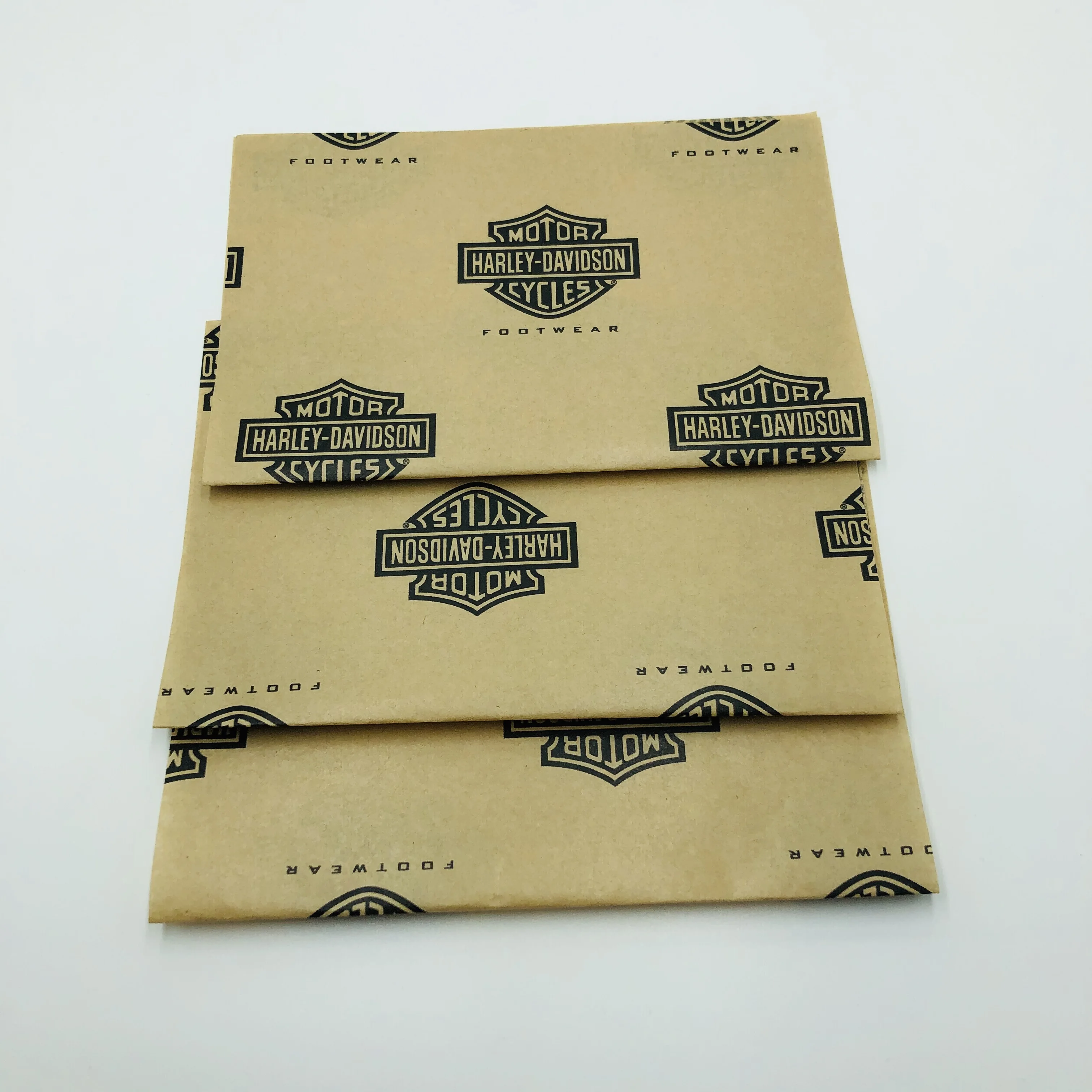 Custom recycled biodegradable printed logo brand name brown kraft paper wrapping paper