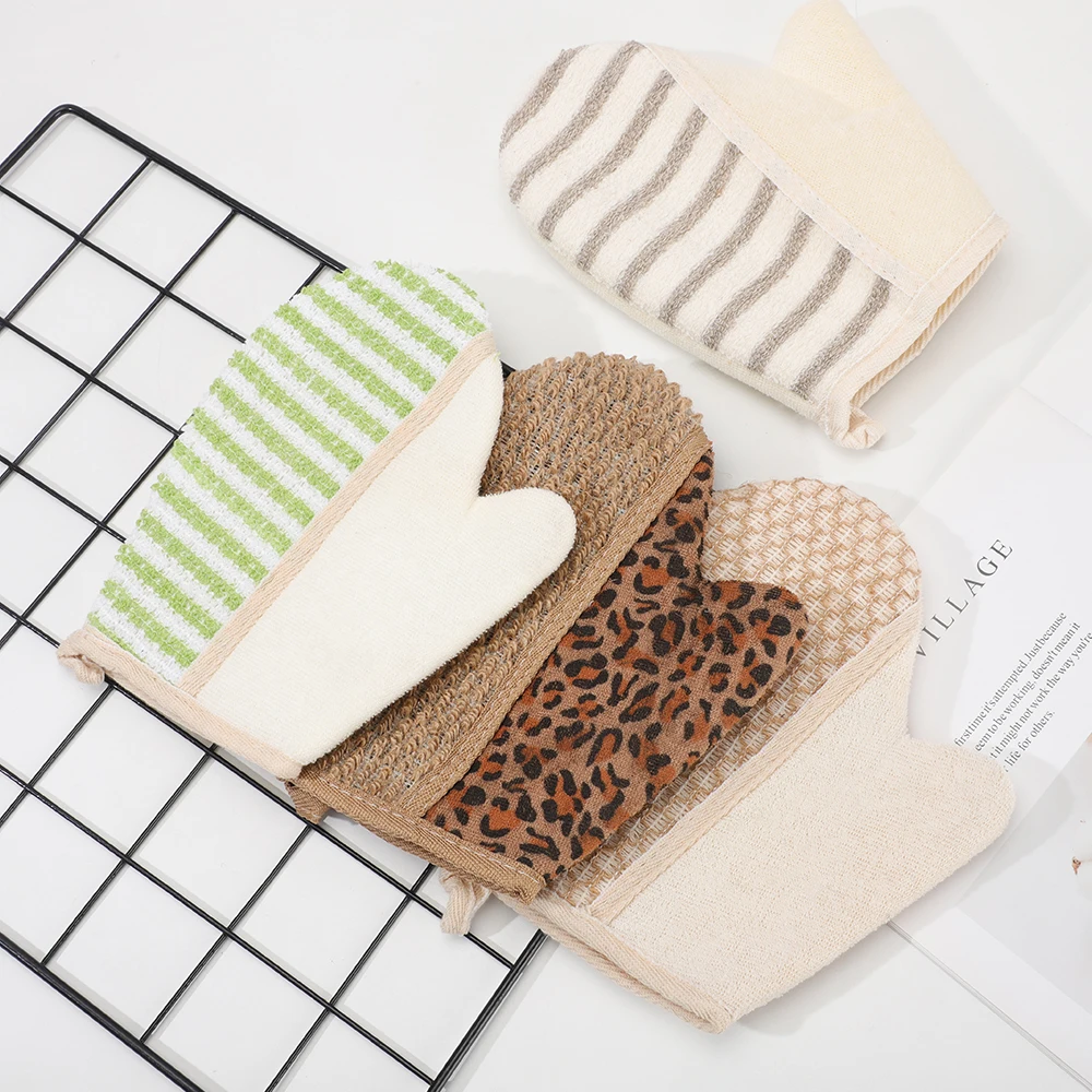Exfoliating Shower Gloves For Reinvigorating Massage Body Scrubbing Mitts