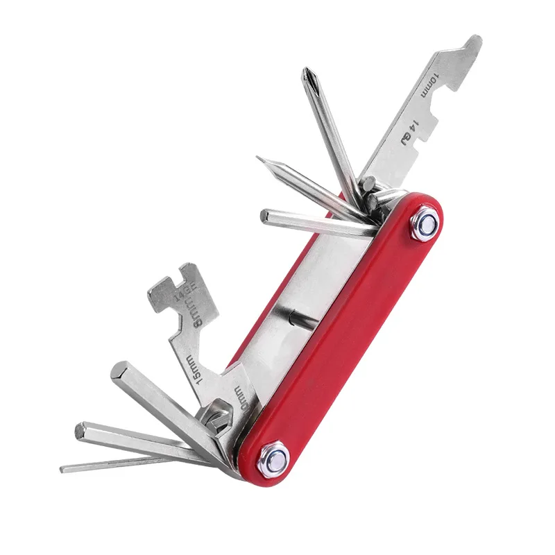 Manufacturer Professional 16 in 1 Bicycle Tire Repair Tool Set Wholesale Shop Tools with Hex Spoke