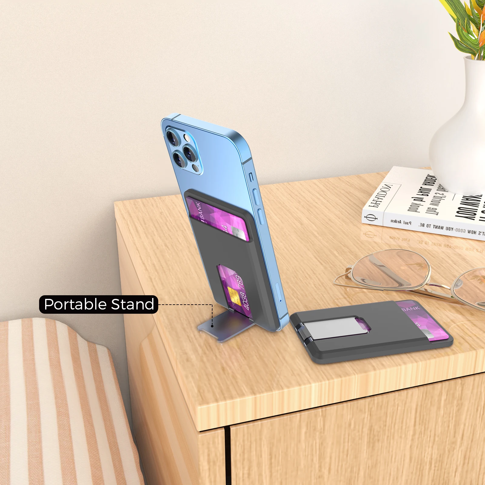Складной силиконовый Магнитный кошелек MagSafe для iPhone 12 13