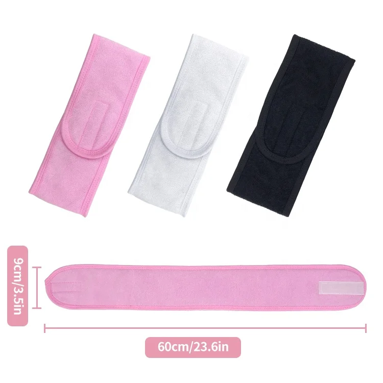Salon Stretchy Head Band Brand Spa Skincare Custom Logo Women Facial Hairband Towel Headband for Facial