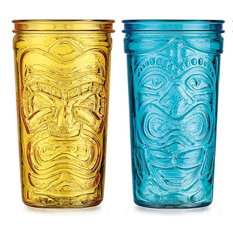 High Quality Colorful Tiki Wine Glass glassware