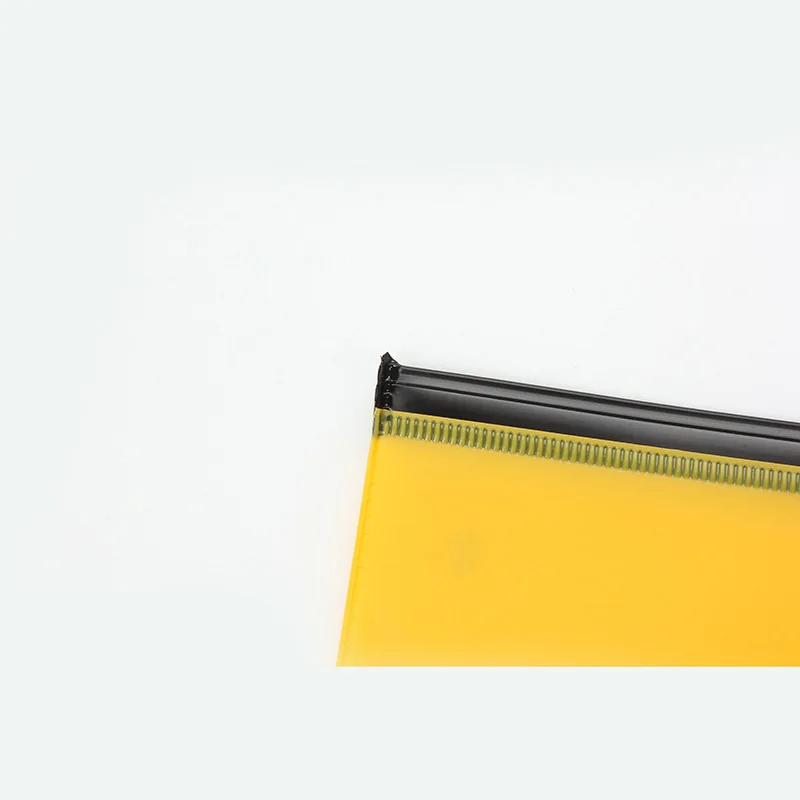 
ODM printing eco friendly slider zipper plastic yellow PVC bag 