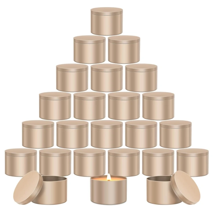2 Oz 4 Oz 6 Oz 8 Oz 16 Oz Metal Container For Candle Metal Tin Cans For Candles Metal Tin Candle Jar Empty