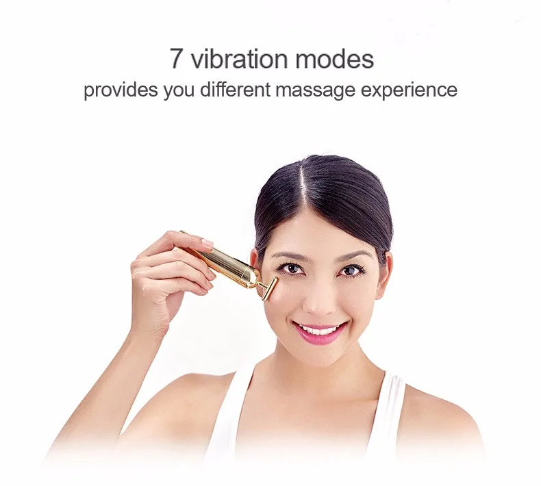 Rejuvenating machine massage face skin care facial product bottles 24k energy beauty bar for home use t shape face massager