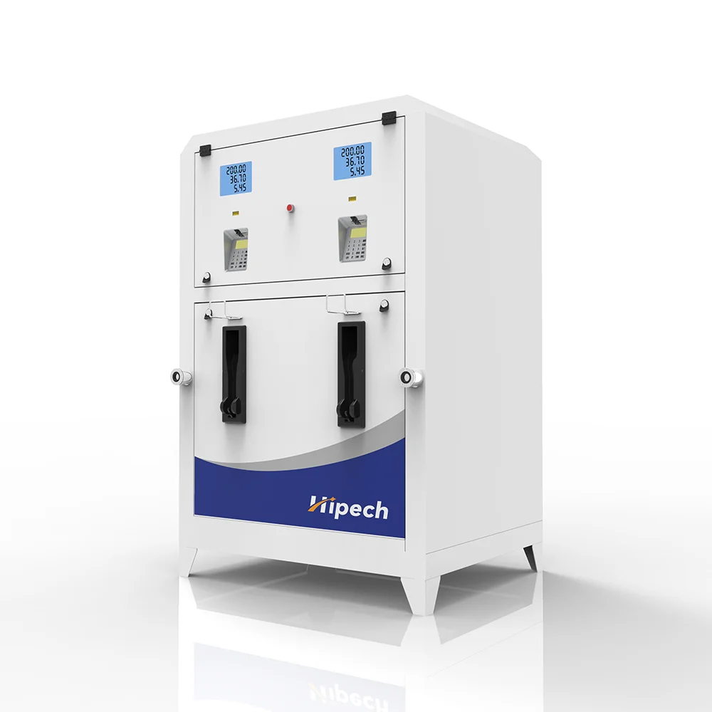HMHIPECH Mini Mobile Gas Station 3 Hoses Nozzles 3000 Liter Fuel Dispenser with Tank