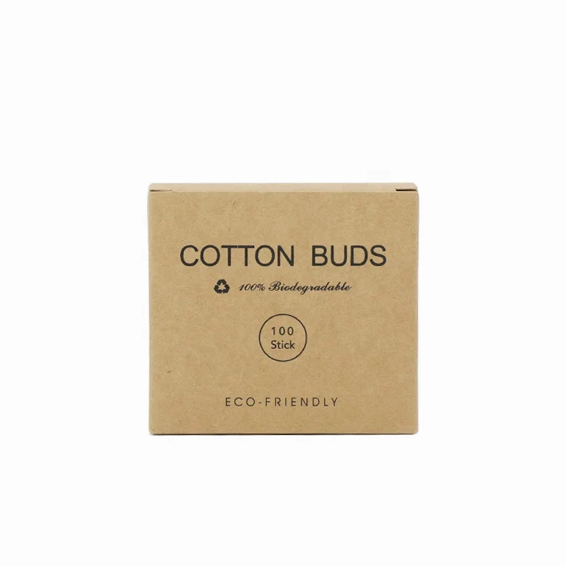 100% Biodegradable Household Custom Private Label Bamboo Cotton Swab Double-End Clean Cotton Swab