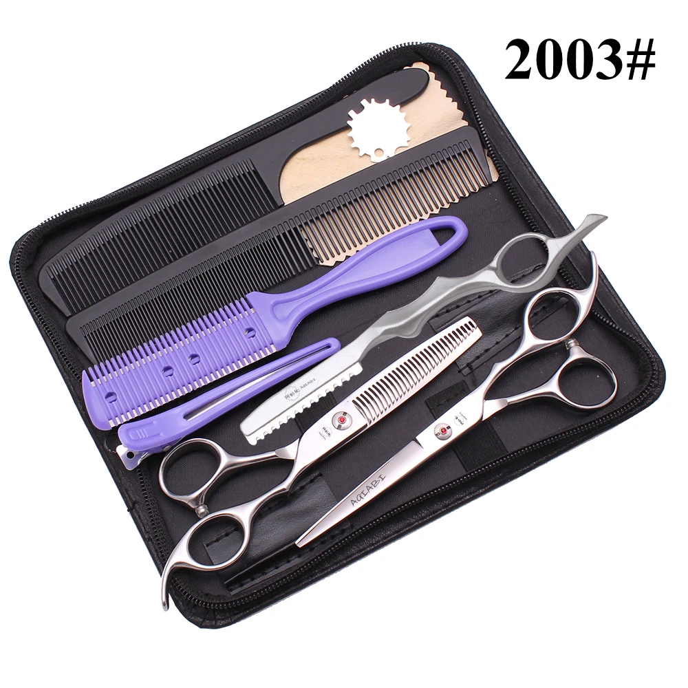 Antlers Teeth Thinning Scissors 6' AQIABI JP Stainless Barber Cutting Scissors Hairdresser Thinning Scissors Set A2003