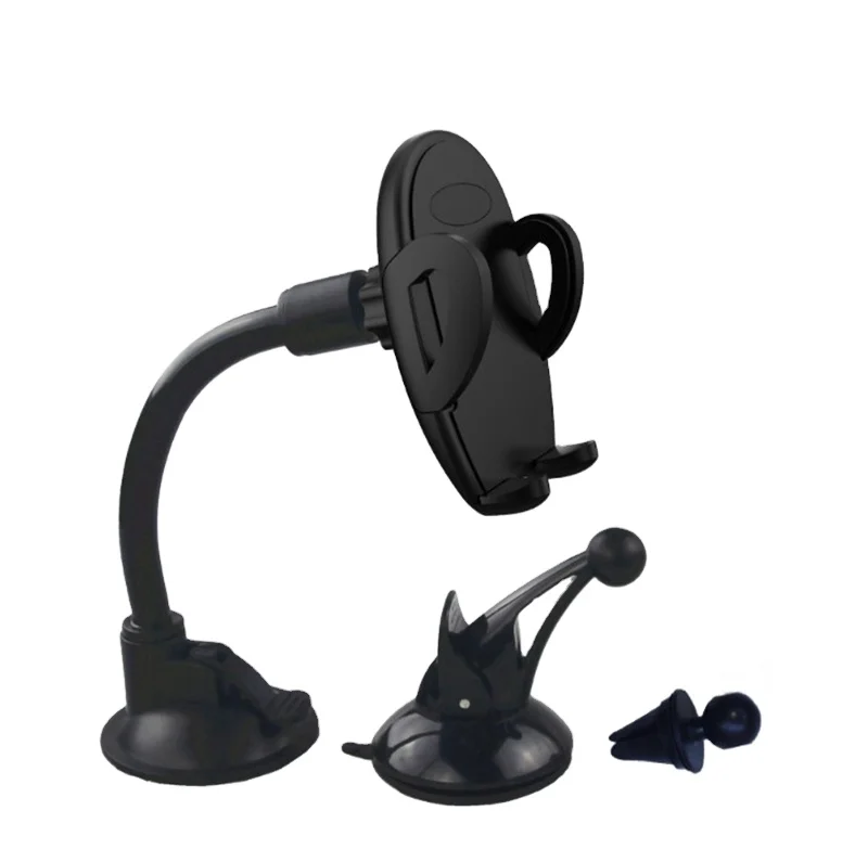 
 Популярное крепление на присоске и крепление на вентиляционное отверстие, набор из 3 оснований, длинный и короткий держатель, недорогой держатель для сотового телефона для транспортных средств  