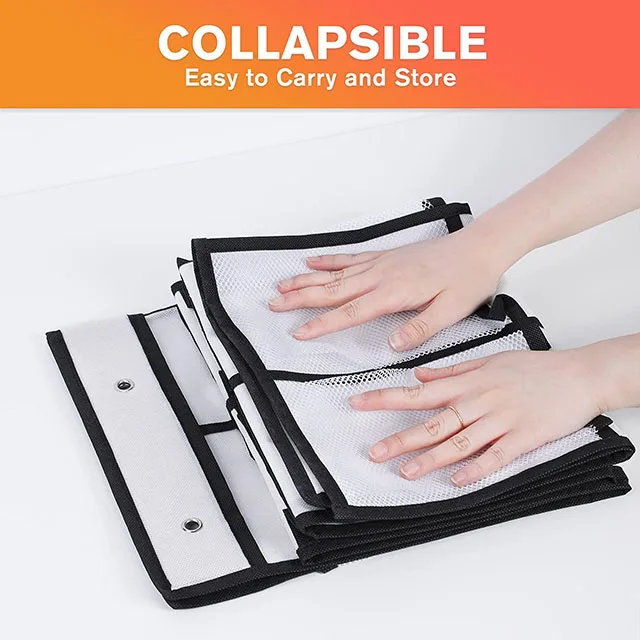 Hanging closet organizer non-woven Breathable Mesh Over the Door Hanging Shoe Organizer 24 Pockets   with 4 Metal Hooks 3 colour