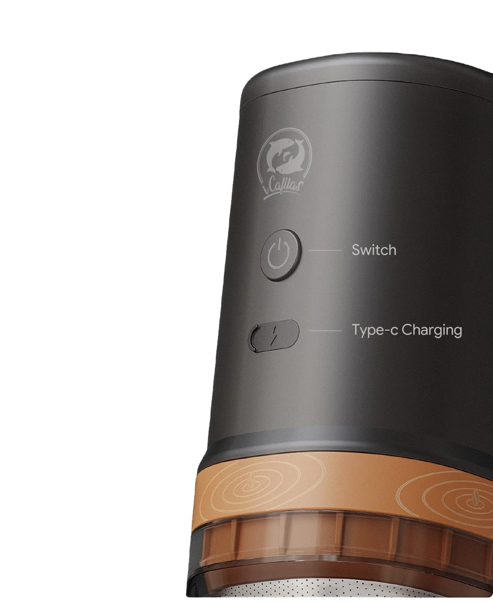 Electric Grinder Efficient Grinding Portable -One Button Control Coffee Bean Grinder MATERIAL FOR LONGER LIFETIME grinding