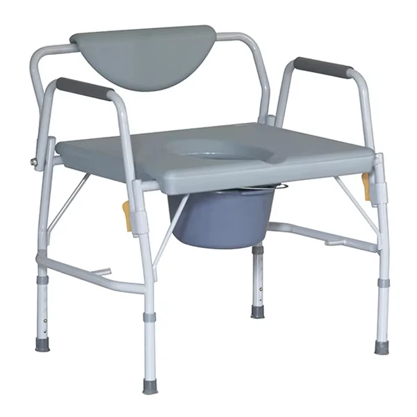 width seat COMMODE CHAIR heavy duty elderly chair with bucket detached plastic steel commode chair
