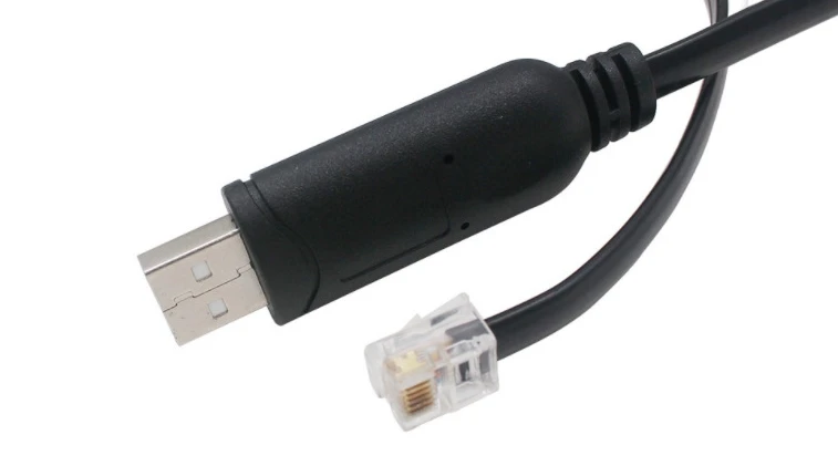 USB AM TO RJ12 6P6C 6 Core Flat Serial Null-Modem Cable