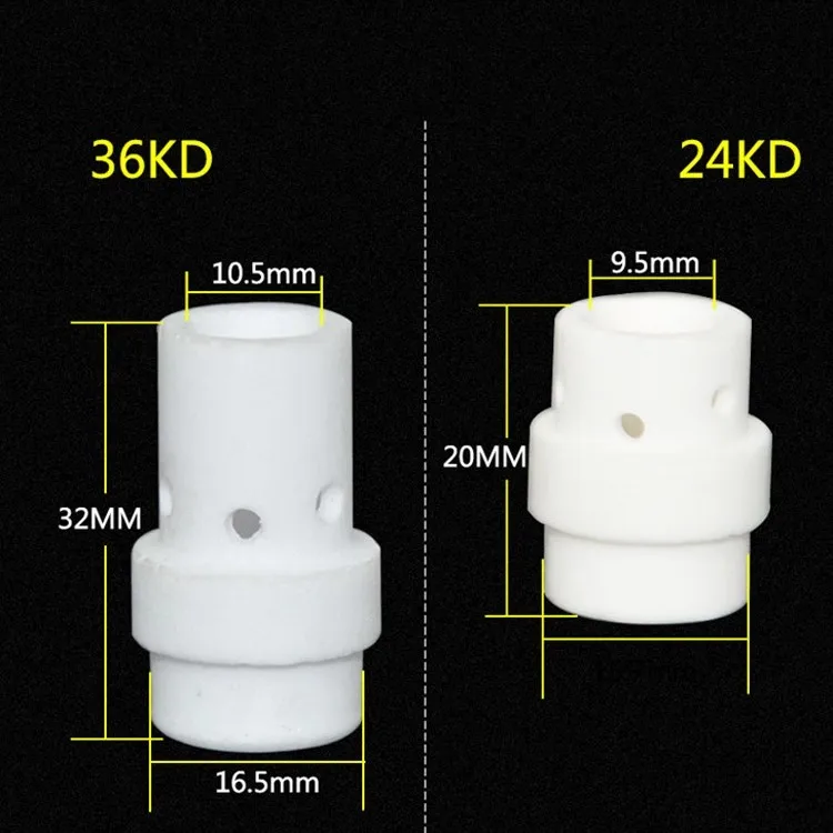 XYS Quality Binzel  24KD 36KD 501D Spare Parts Gas Diffuser  Co2 Welding Torch Welding Gun Gas Diffuser White ceramic