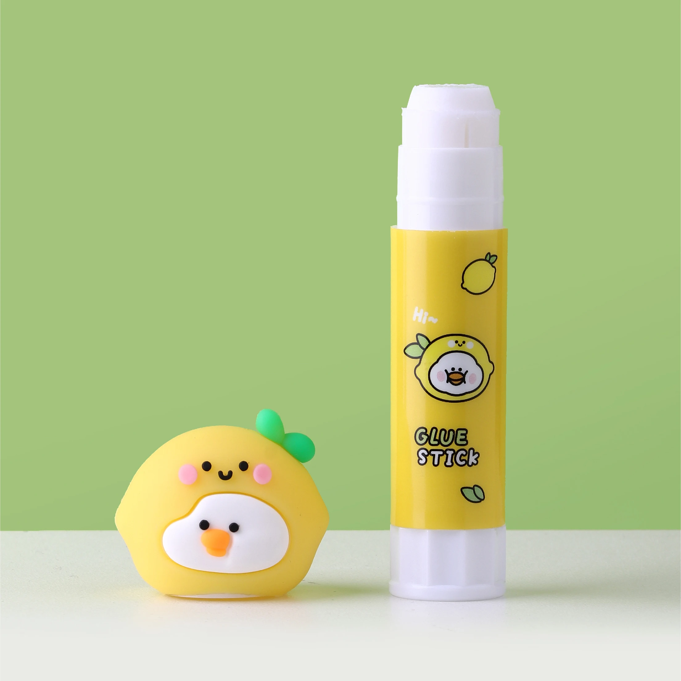 Wholesale cute cartoon modelling solid stick for animal office supplies solid flat creative stationery pink glue stick